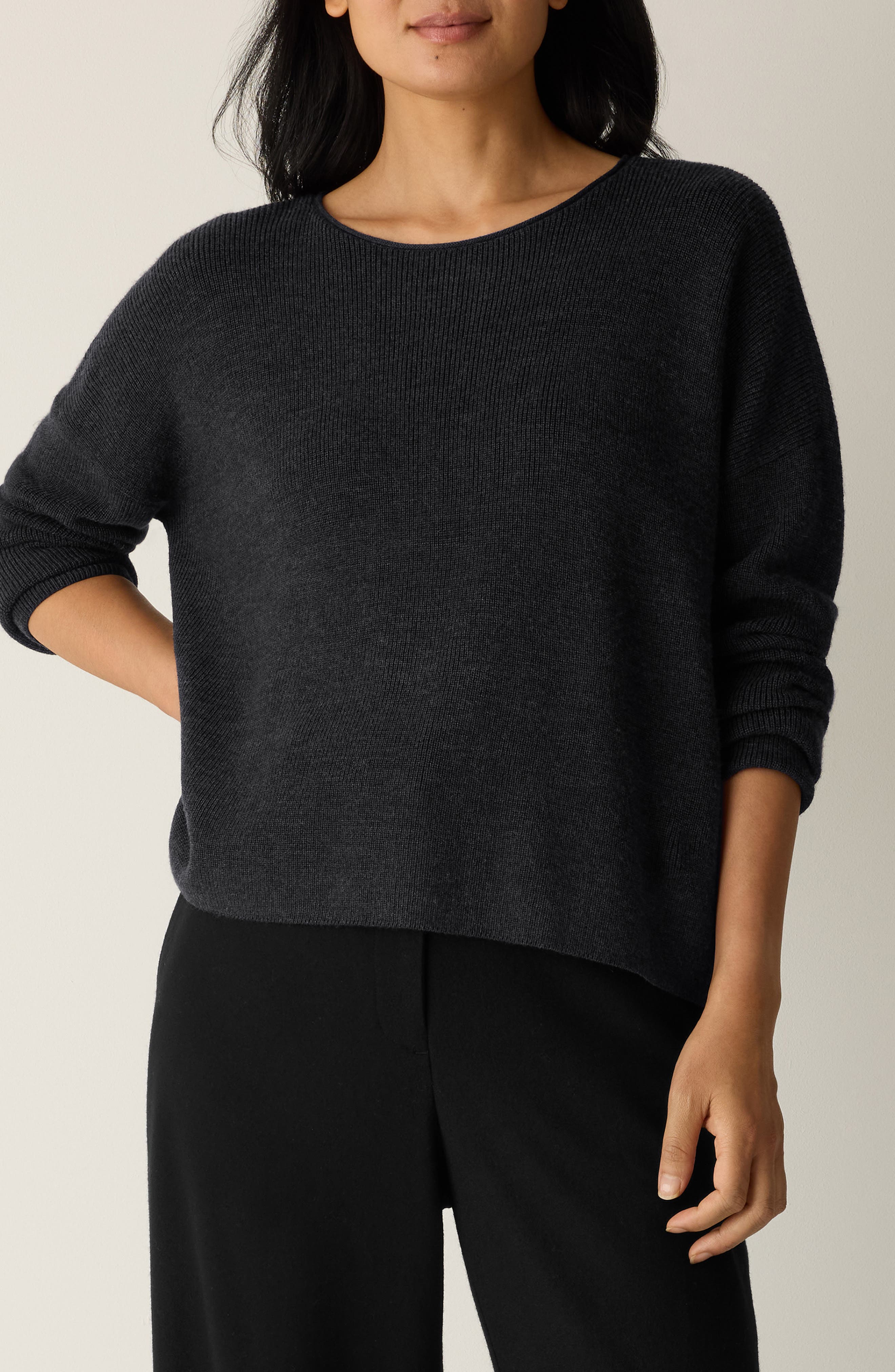 Eileen Fisher Crewneck Wool Sweater