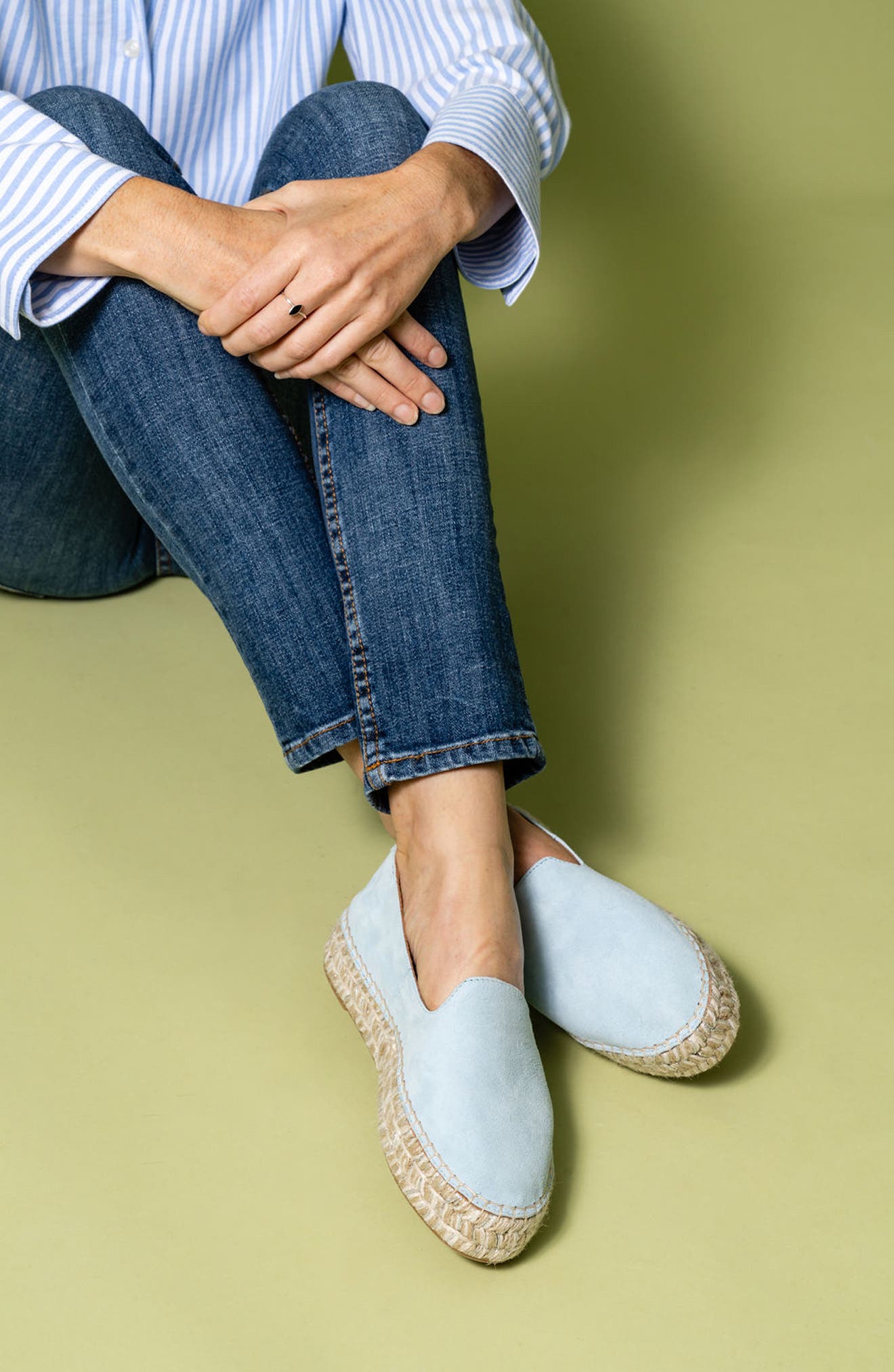 Avery Platform Epsadrille Flat, Alternate, color, SKY BLUE