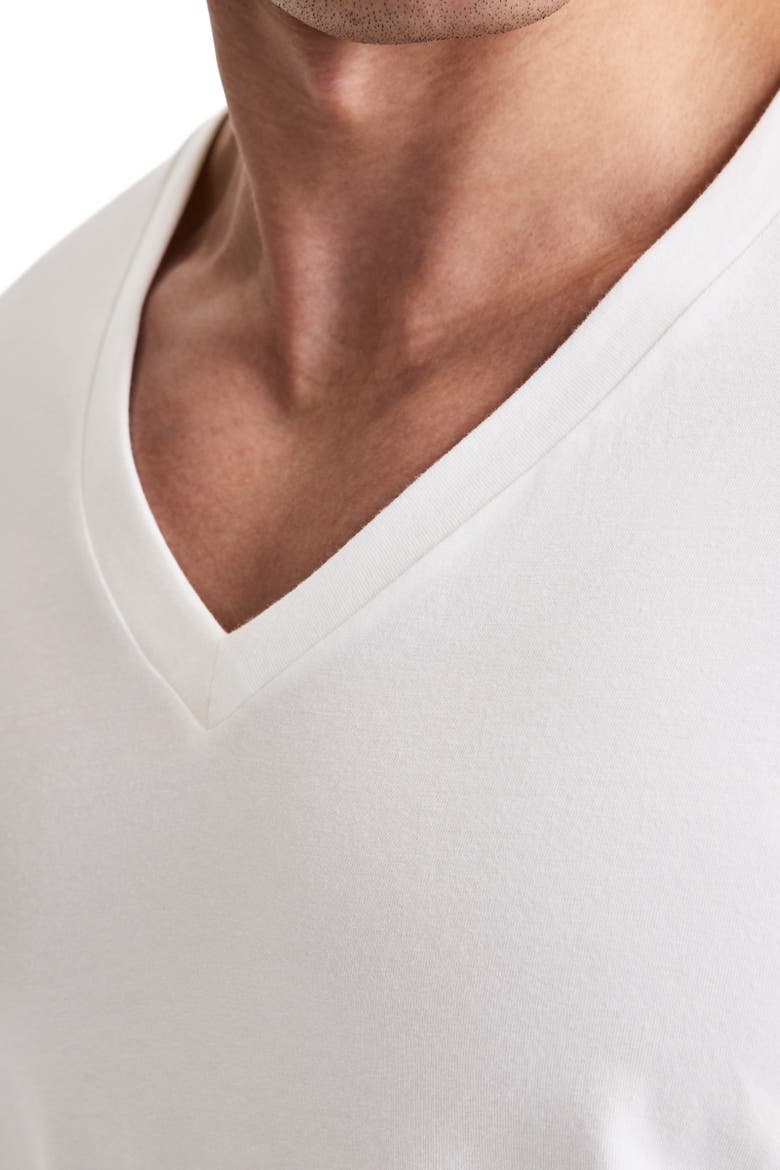 Men's Cotton Stretch Deep V-neck Undershirt - 3 Pack, Alternate, color, Diamond Mist