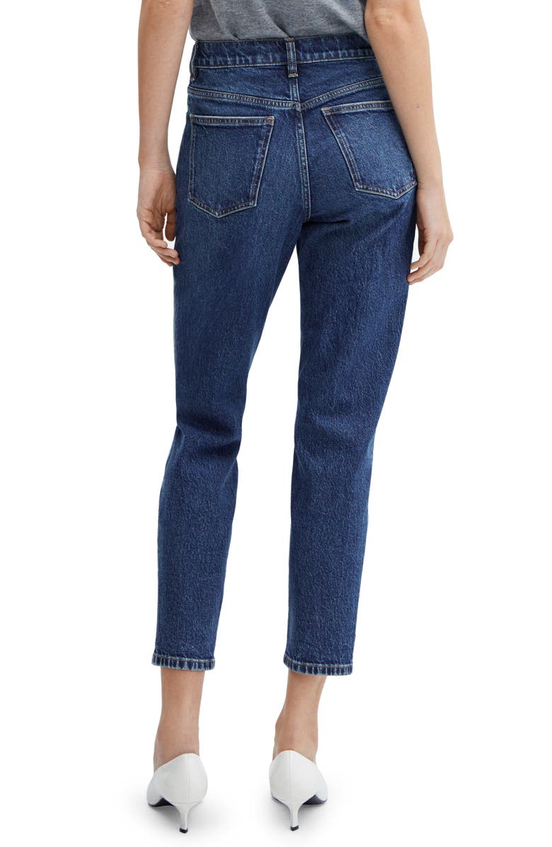 MANGO High Waist Ankle Mom Jeans, Alternate, color,