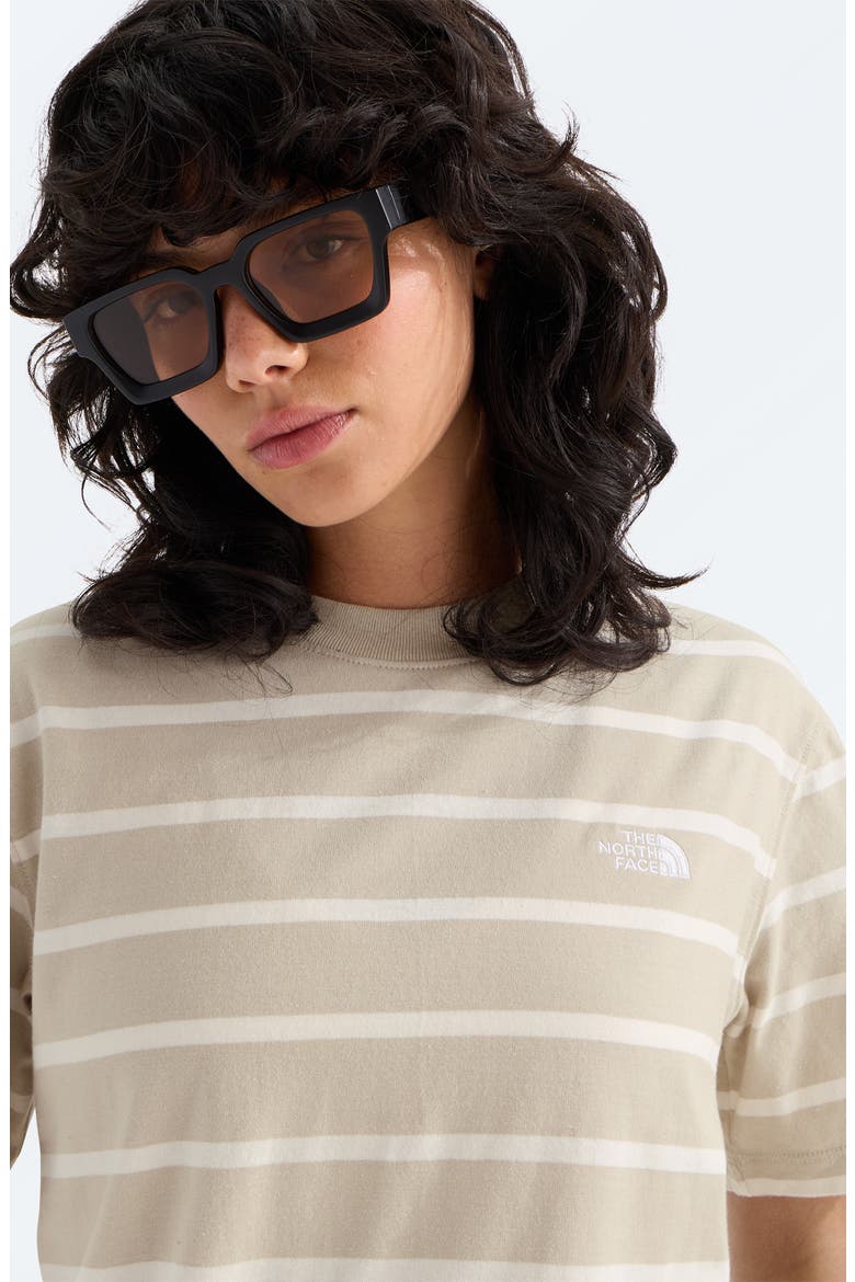 Vista Stripe T-Shirt, Alternate, color, TIMELESS TAUPE TNF OPEN STRIPE
