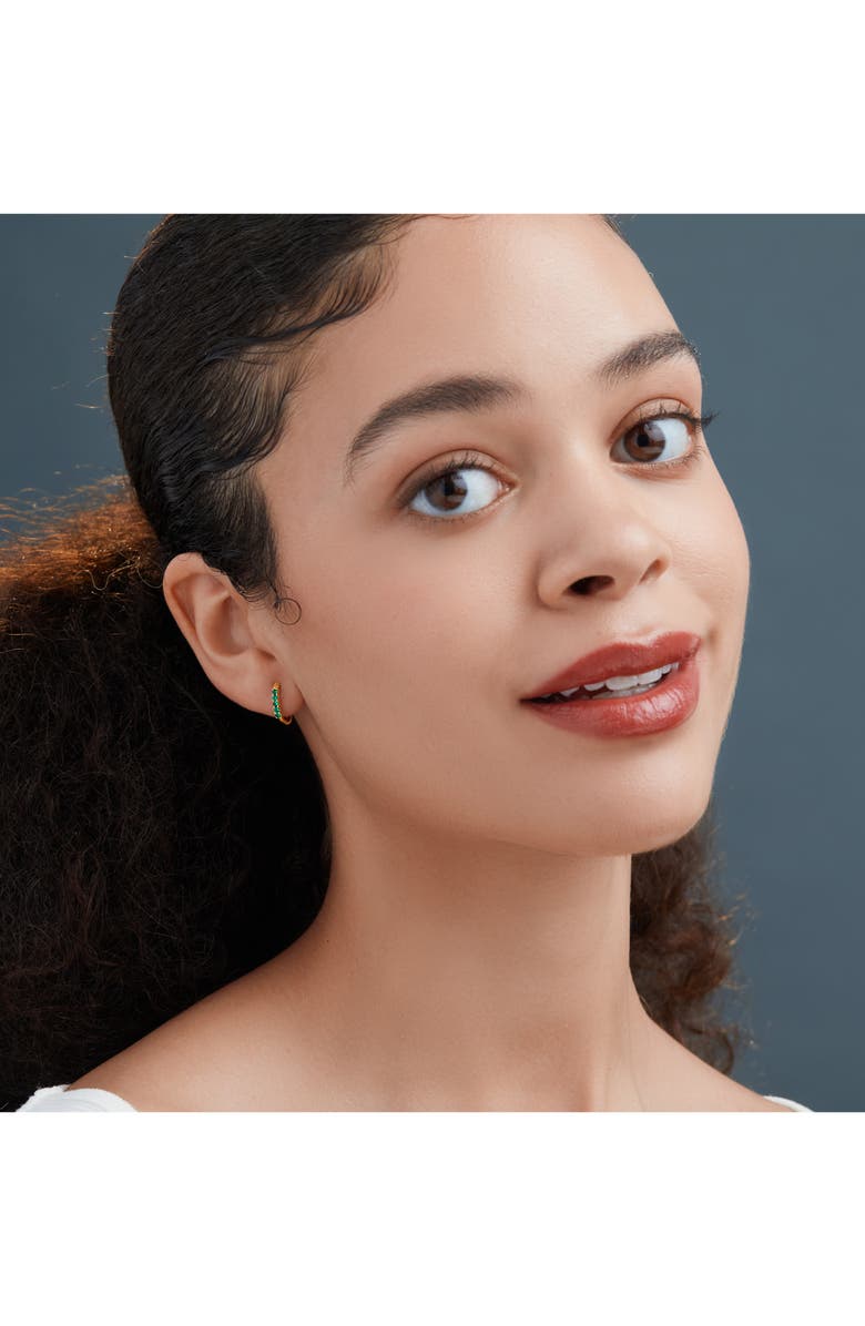 Bony Levy El Mar Emerald Hoop Earrings, Alternate, color,