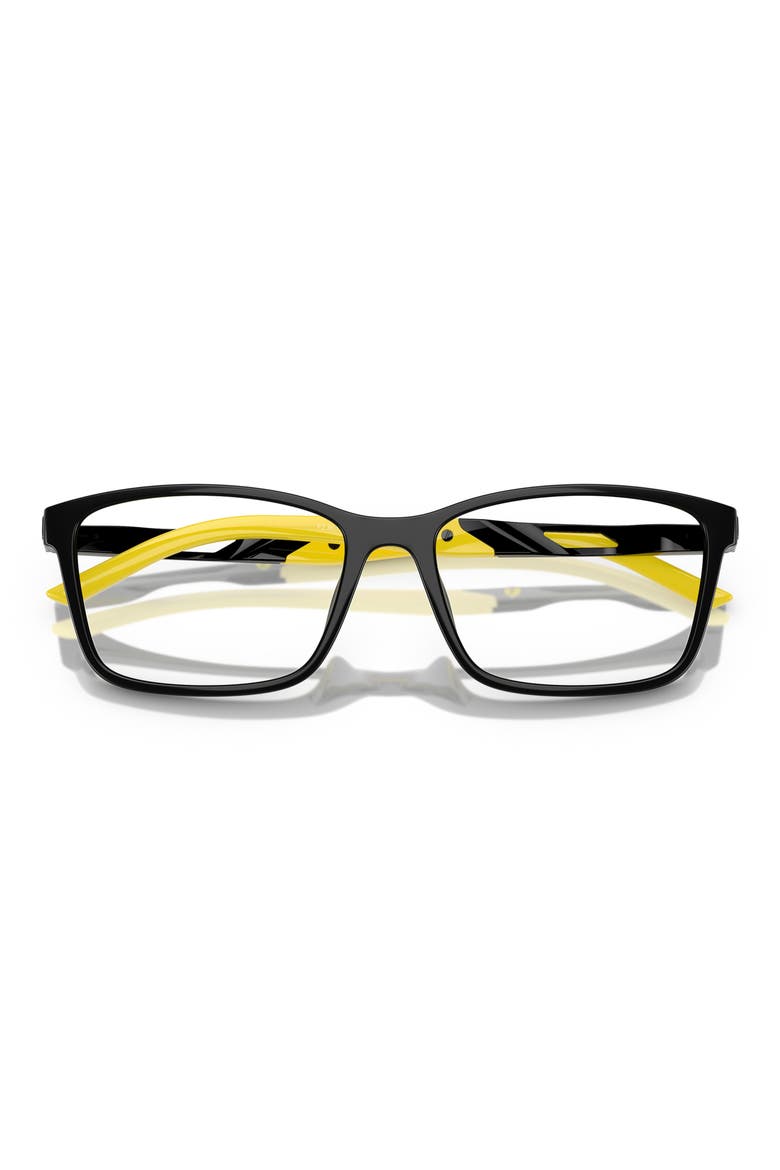 57mm Pillow Optical Glasses, Alternate, color, BLACK/ YELLOW