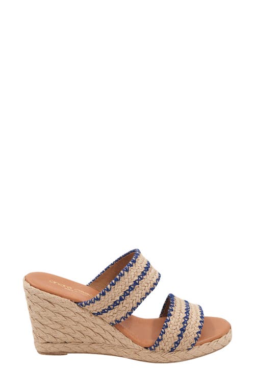 Andre Assous André Assous Nolita Wedge Slide Sandal In Blue