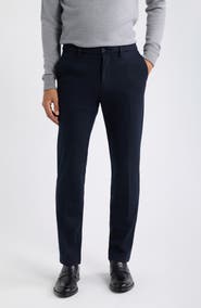 Bugatchi Flat Front Wool Blend Chino Pants