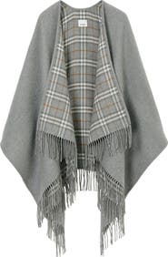 Burberry Vintage Check Wool Cape