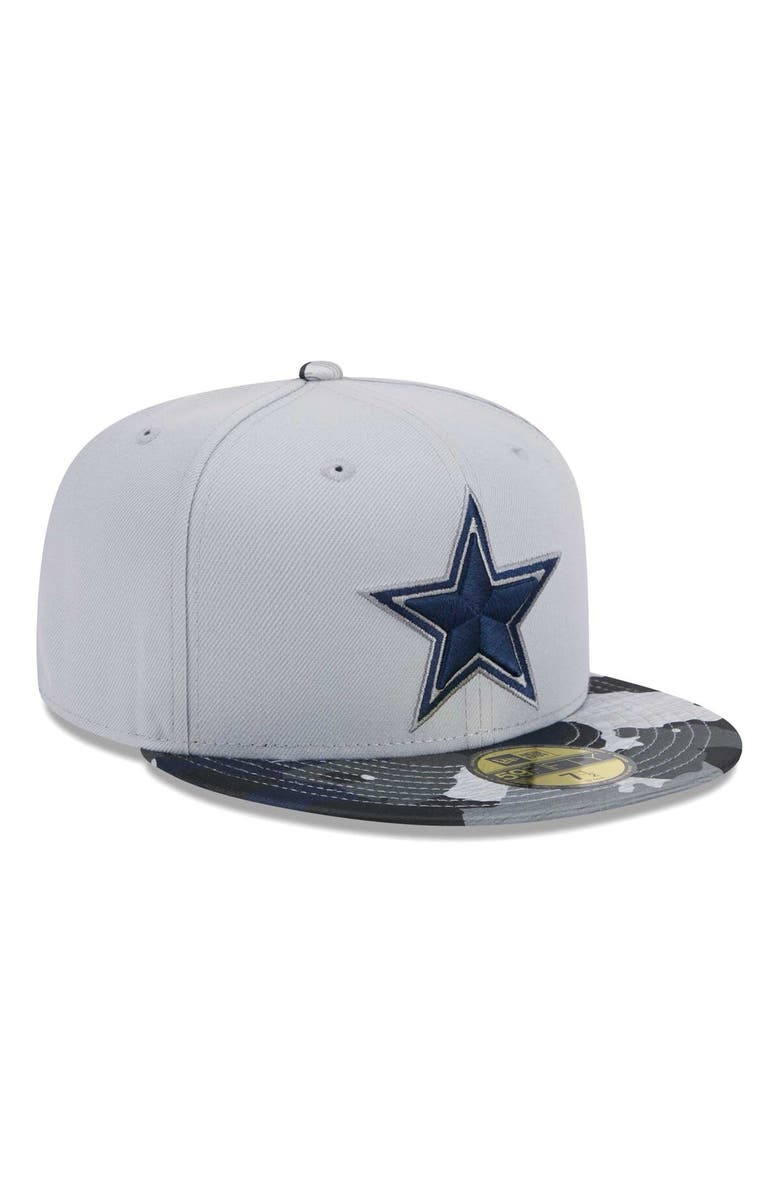 New Era Men's New Era Gray Dallas Cowboys Active Camo 59FIFTY Fitted Hat, Alternate, color, 