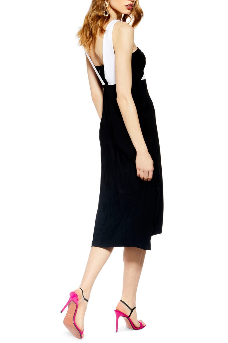 Halter Midi Cocktail Dress, Alternate, color, BLACK MULTI