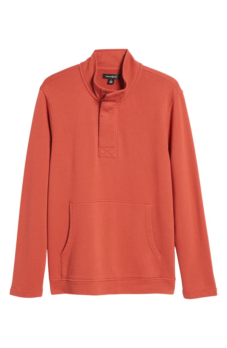 Treasure & Bond Men's Half Placket Cotton Sweatshirt, Alternate, color, 