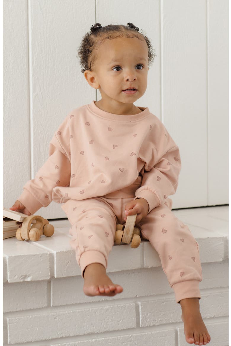 Kids' Relaxed Heart Sweatshirt, Alternate, color, DUSTY-ROSE