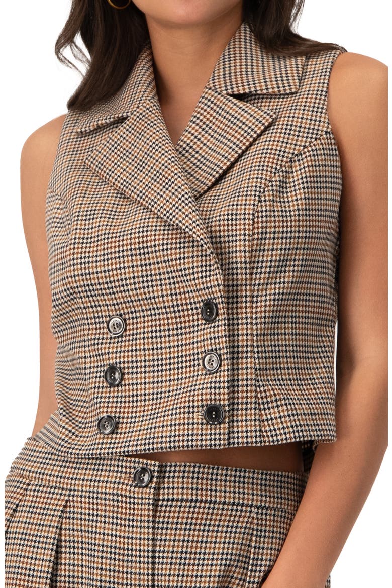 Short Double-Breasted Vest, Alternate, color, Multicolor