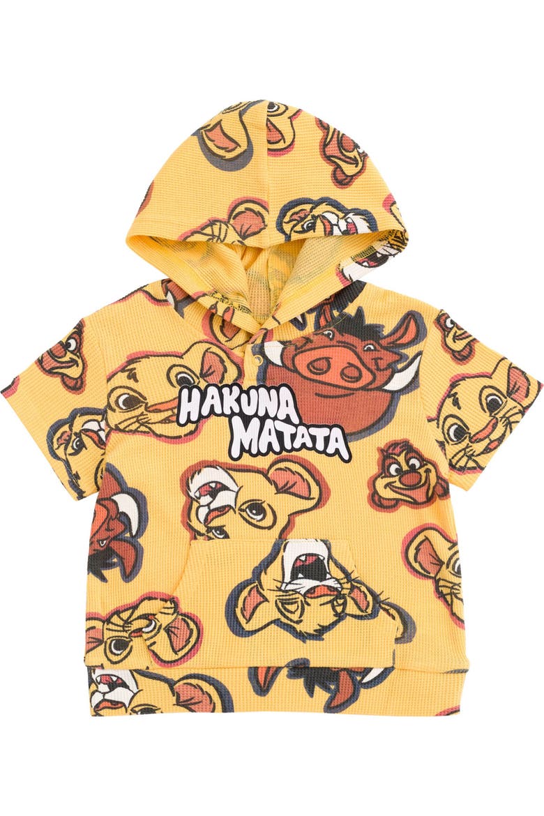 Lion King 2-Piece Hooded Tee and Shorts Set, Alternate, color, Simba Golden Yellow