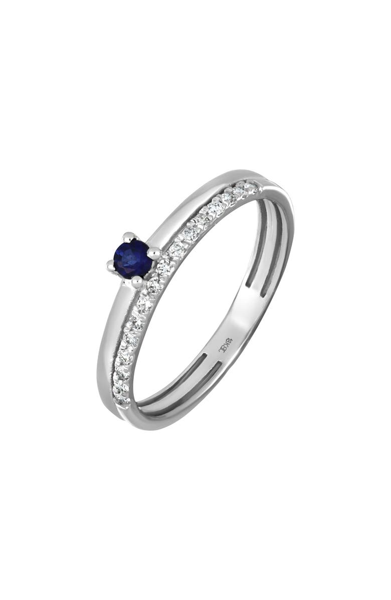 Bony Levy El Mar 18K White Gold Sapphire & Diamond Stackable Ring, Main, color, 18K White Gold Sapphire