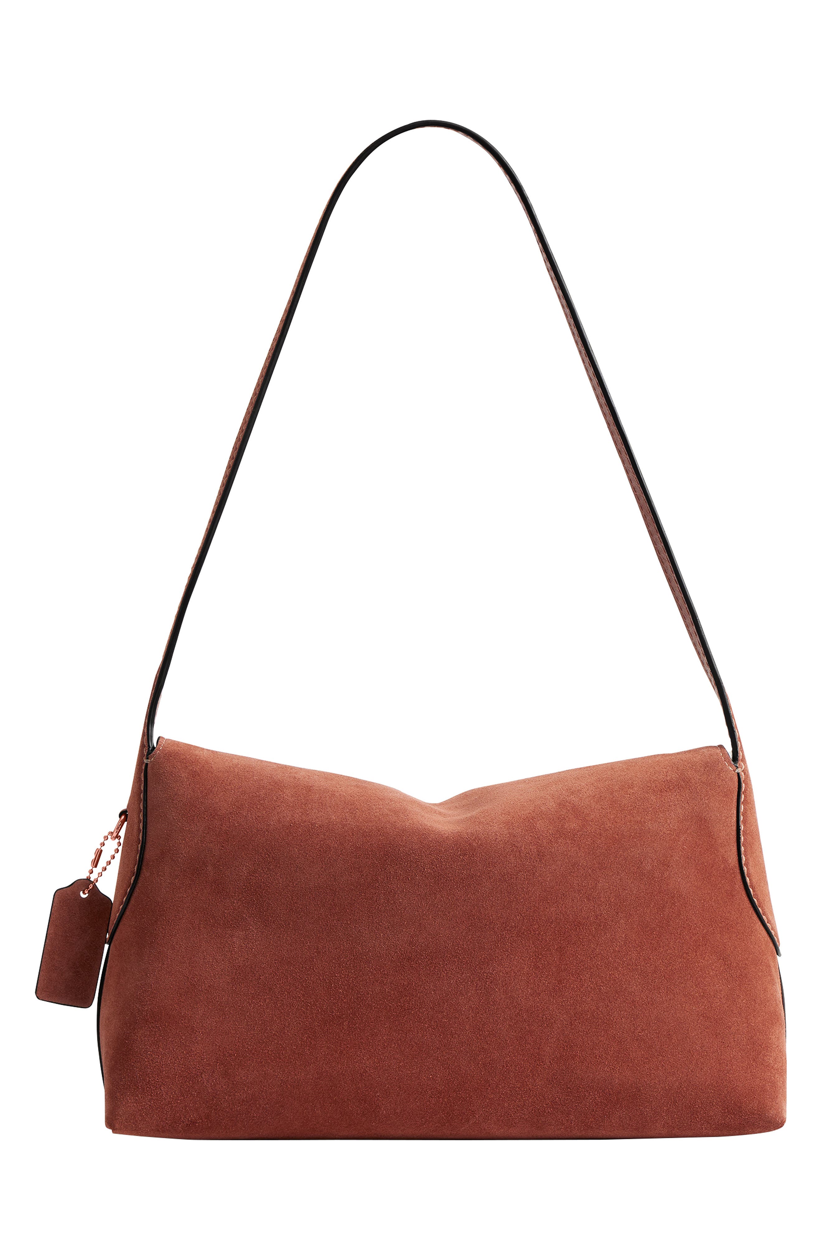 COACH Chelsea 30 Natural Grain Leather Shoulder Bag, Alternate, color, Clay