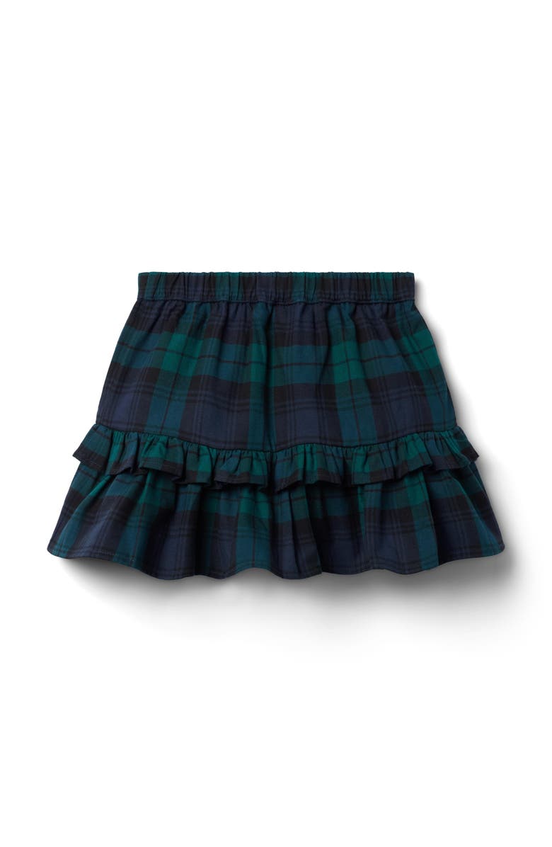 Janie and Jack Tartan Ruffle Skirt, Alternate, color, Green