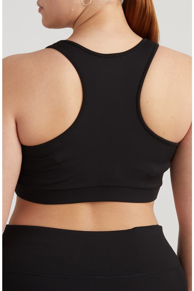 Racerback Sports Bra, Alternate, color, BLACK