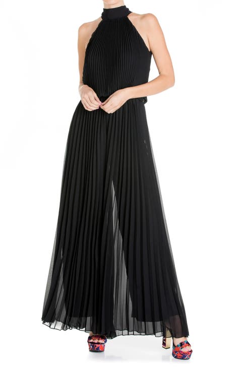 Meghan Los Angeles Enchanted Garden Black hotsell Maxi Dress M