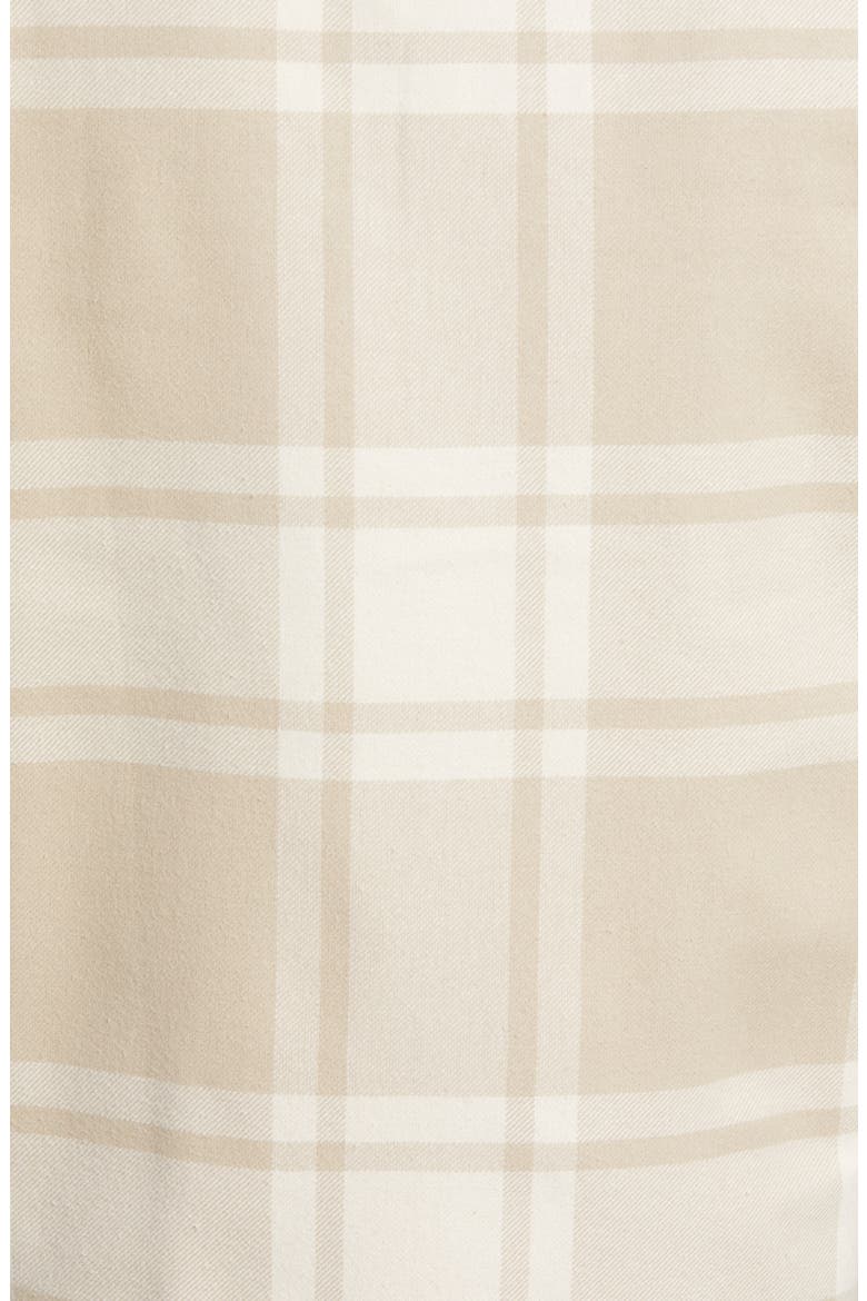 Men's Joe Plaid Cotton Flannel Button-Up Shirt, Alternate, color, DARK SAND/ IVORY