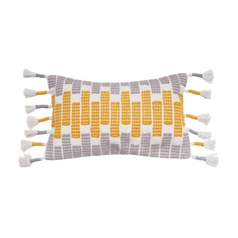 Bethel Hand Woven Geometric Cotton Decorative Throw Pillow