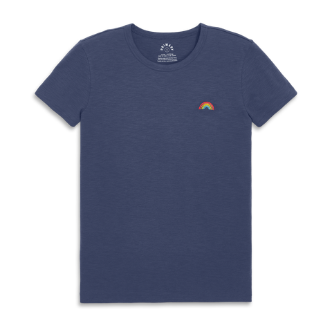 Adult Embroidered Classic Slub Crewneck Tee (Women's Fit)