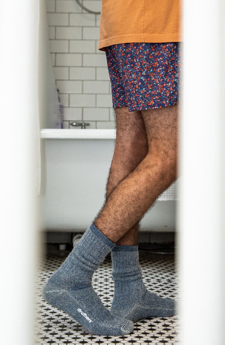 Druthers NYC Merino Wool House Sock, Alternate, color, Blue