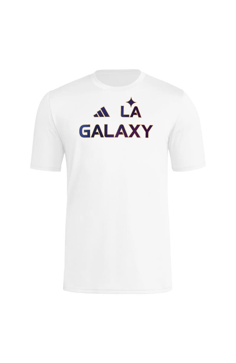 adidas Men's adidas White LA Galaxy 2025 Jersey Hook AEROREADY T-Shirt, Alternate, color, White
