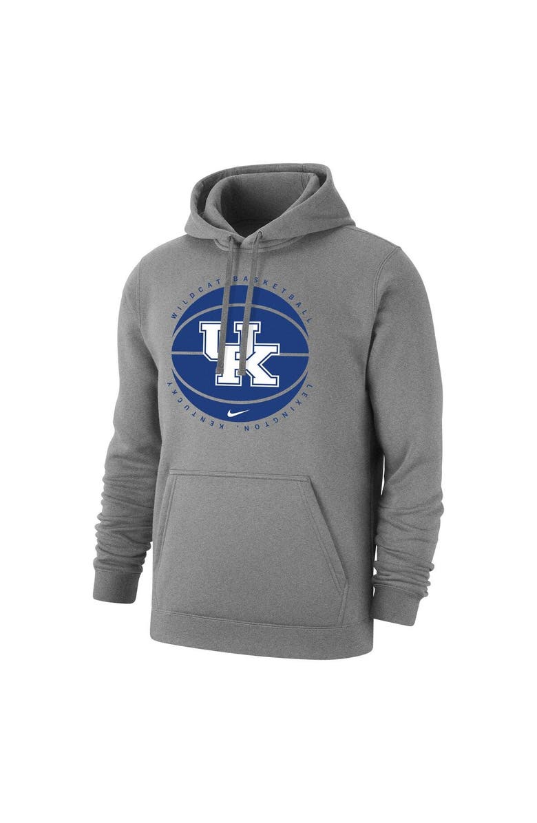 Nike Men's Nike Gray Kentucky Wildcats Basketball Pullover Hoodie, Alternate, color,