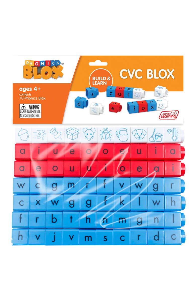 Junior Learning Phonics Cvc Blox Set, 70 Colorcoded Blocks, Main, color, Multicolored