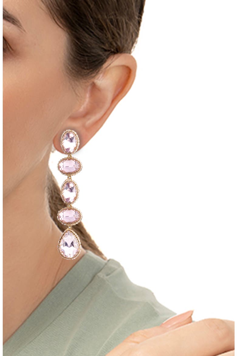 Tyra Drop Earrings, Alternate, color, BABY PINK