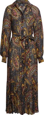 Etro Paisley Print Long Sleeve Shirtdress
