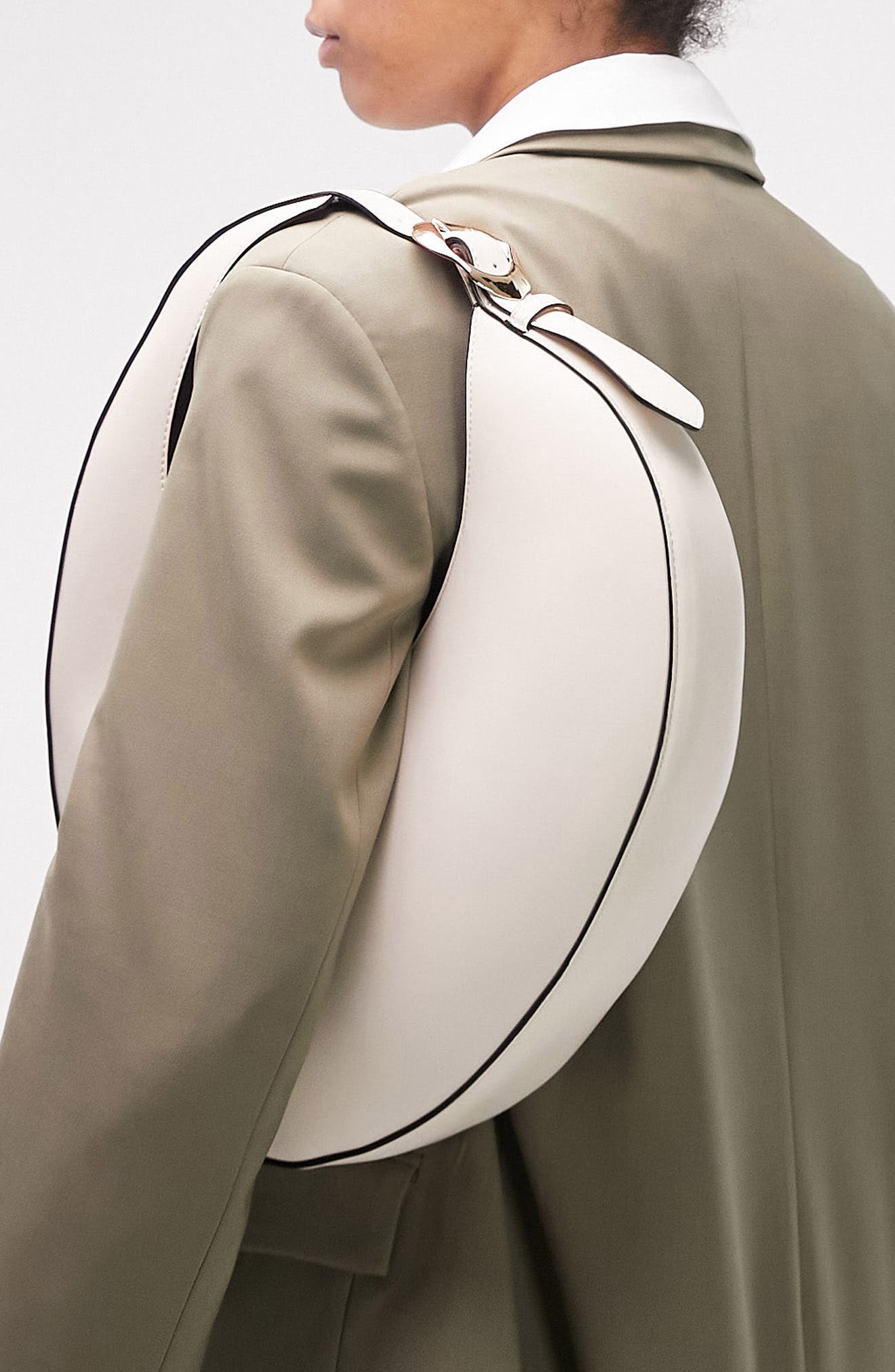 Faux Leather Shoulder Bag, Alternate, color, WHITE