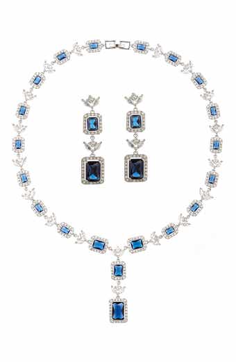 Alice Cubic Zirconia Necklace & Drop Earrings Set