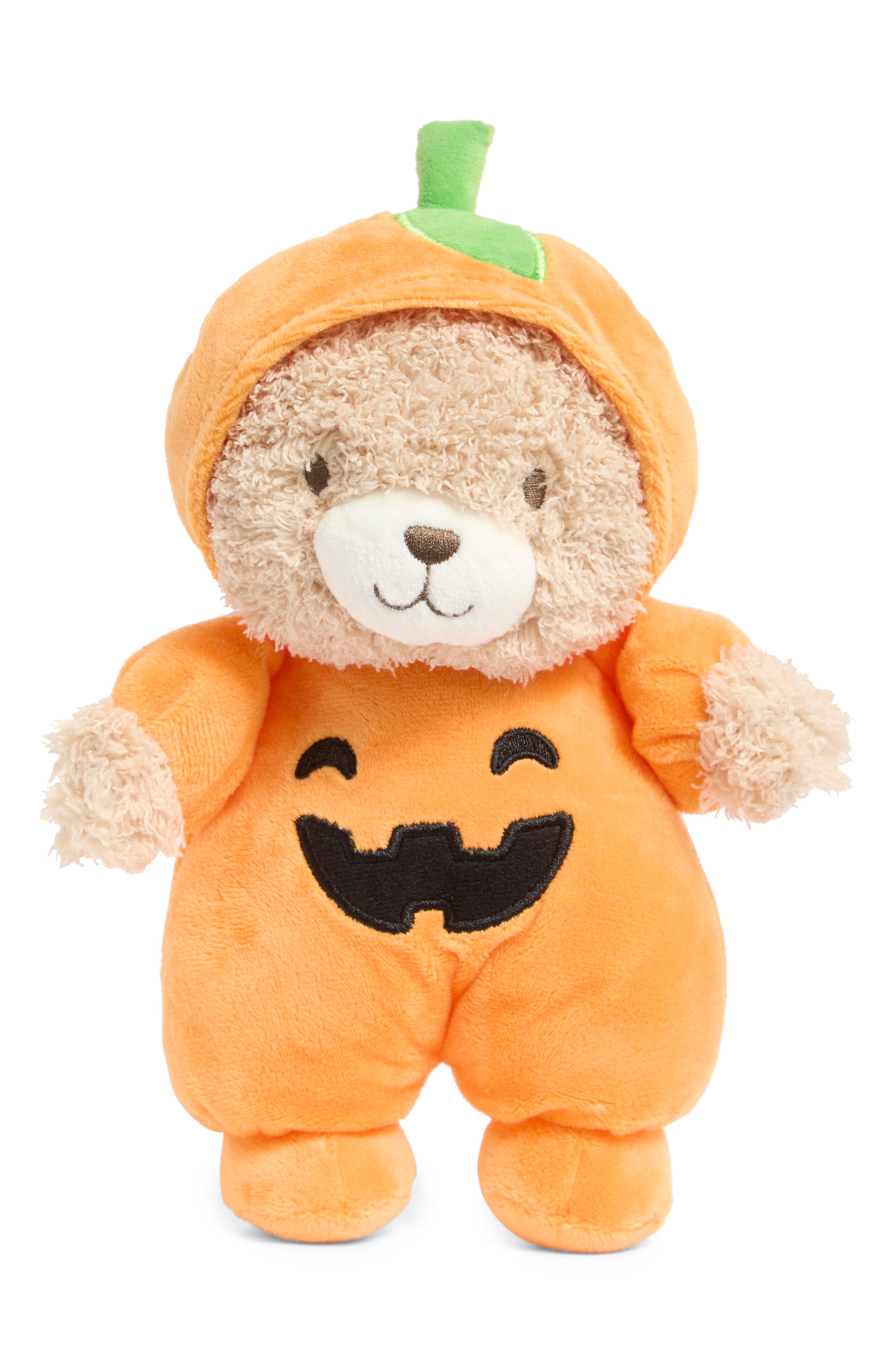 9-Inch Pumpkin Plush Bear Rattle