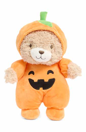 9-Inch Pumpkin Plush Bear Rattle