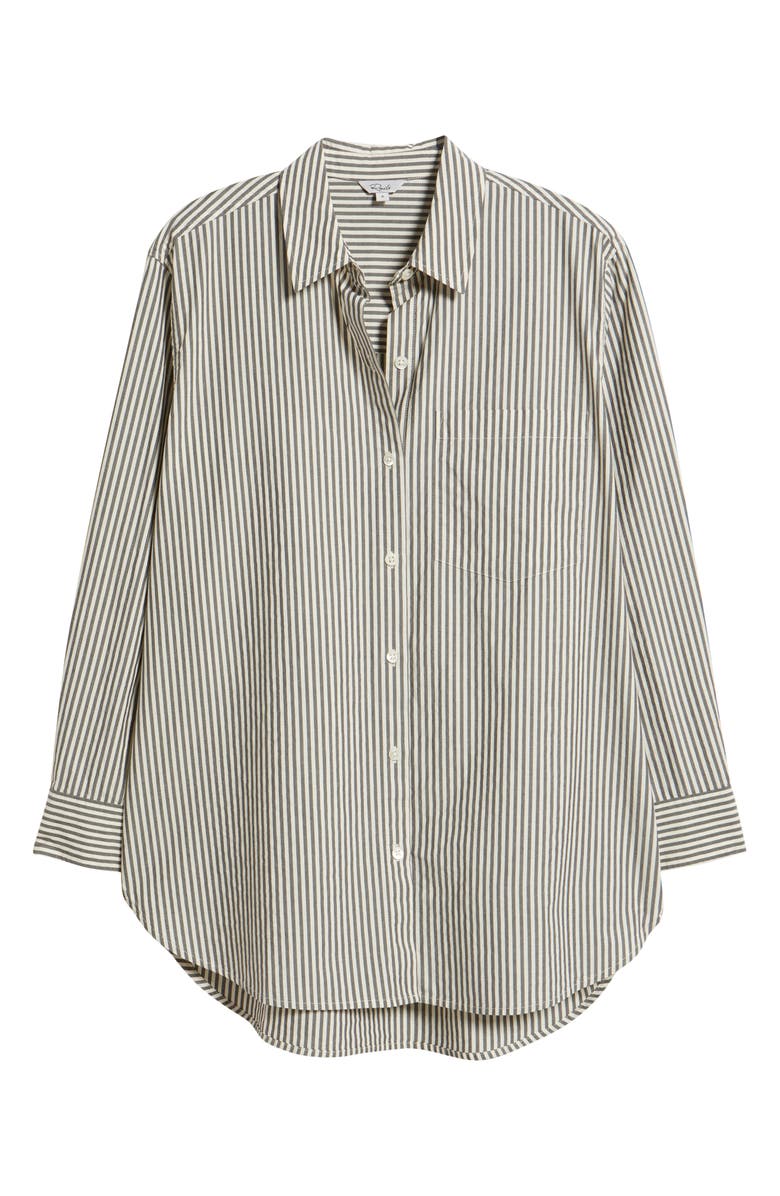 Rails Elsa Stripe Button-Up Shirt, Alternate, color, Noir Stripe