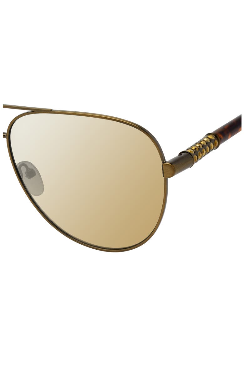 63mm Oversize Pilot Sunglasses, Alternate, color, BRASS/ GOLD MIRROR