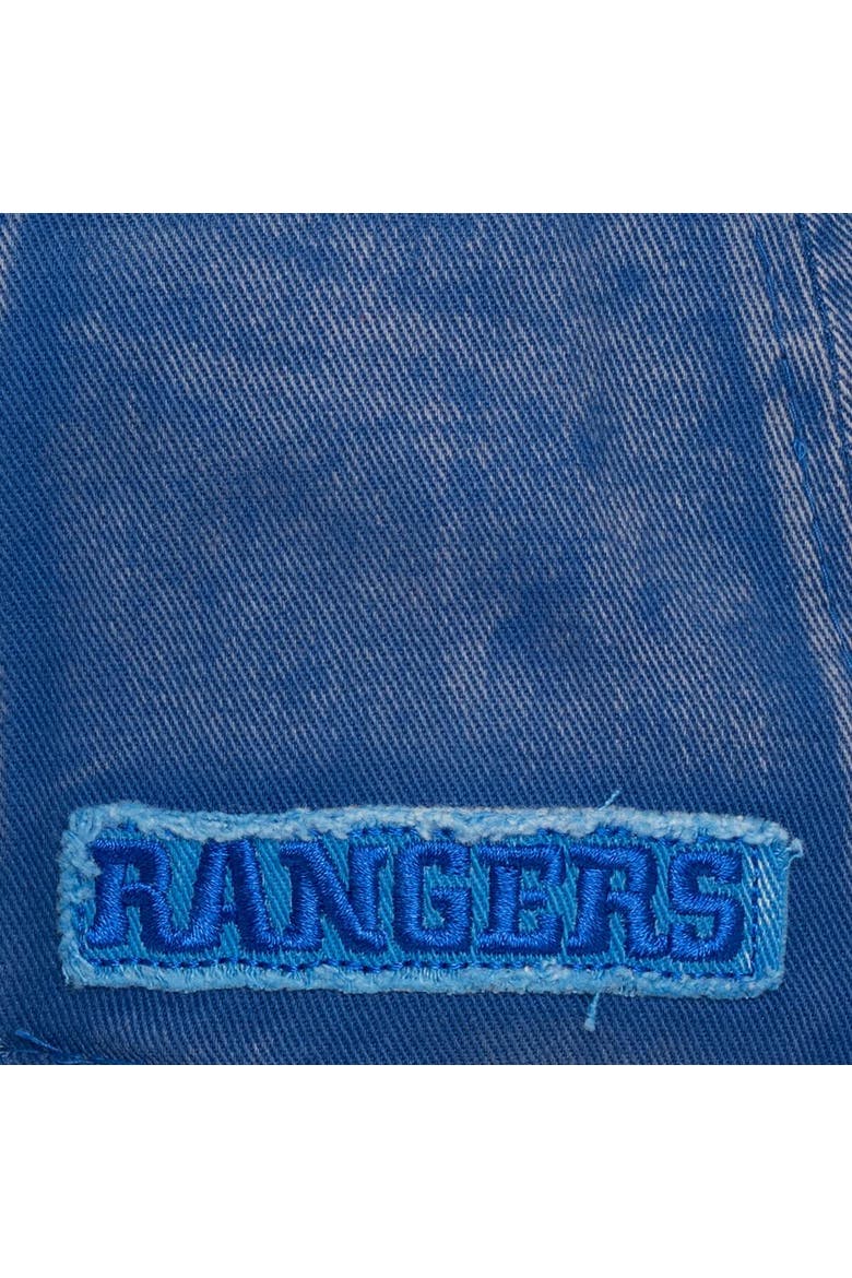Men's Mitchell & Ness  Blue New York Rangers Downtown Snow Wash Pro-Crown Adjustable Hat, Alternate, color, Blue