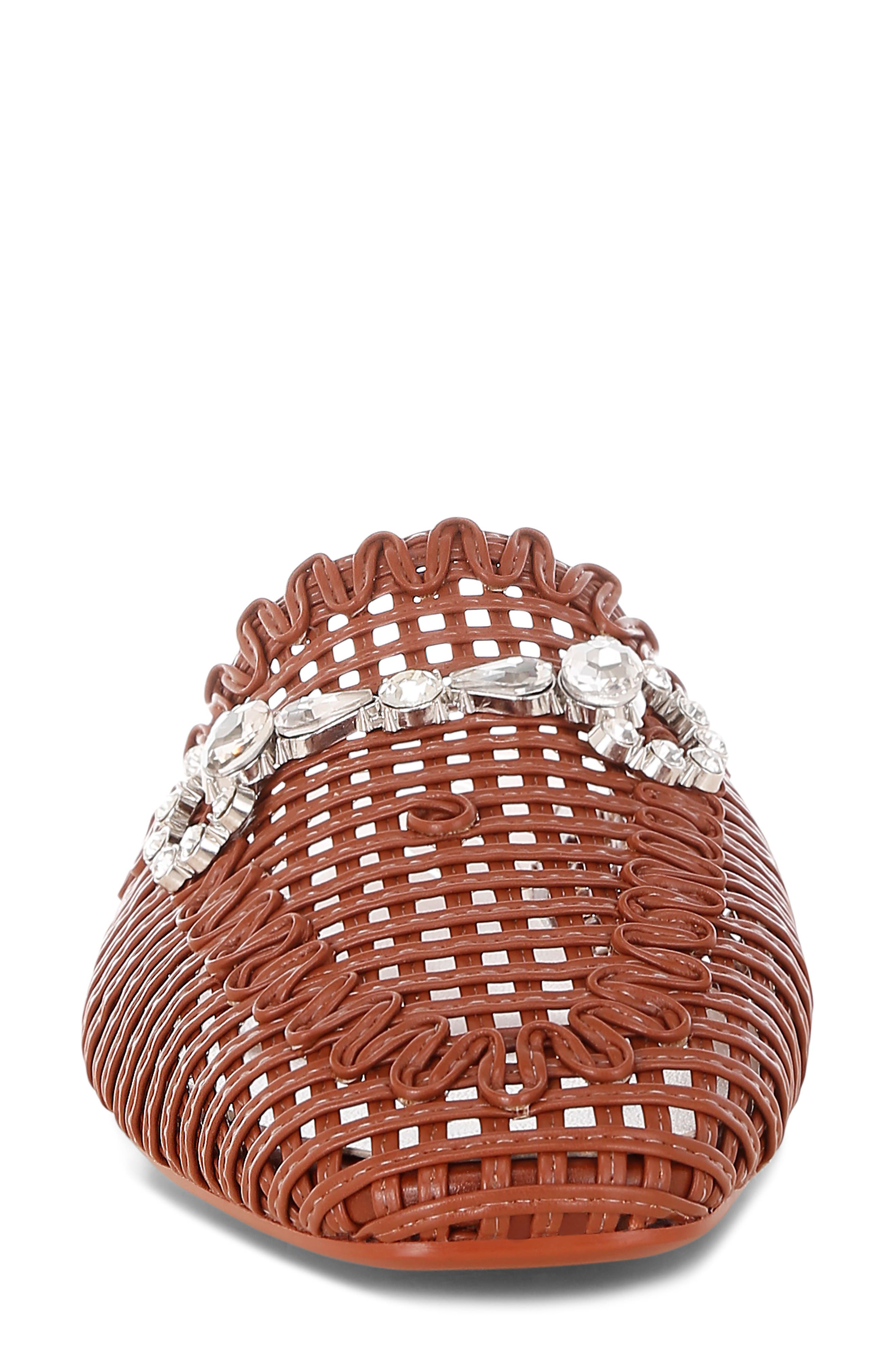 Roboma Crystal Embellished Mule, Alternate, color, BROWN