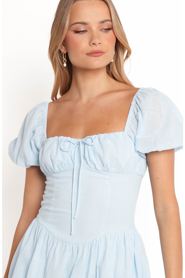 Leane Bubble Hem Minidress, Alternate, color, SOFT BLUE