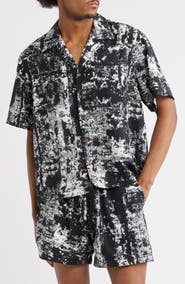 RIZORT Jason Abstract Print Camp Shirt