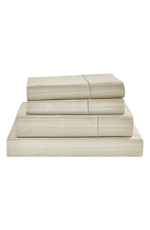 500 Thread Count Damask Stripe Sheet Set