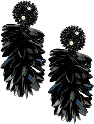 Simitri Petal Fringe Earrings