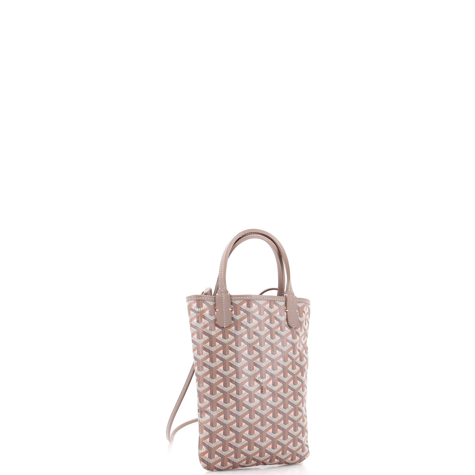 Pre-Owned Goyard Poitiers Tote Claire Voie Coated Canvas Mini, Alternate, color, Pink