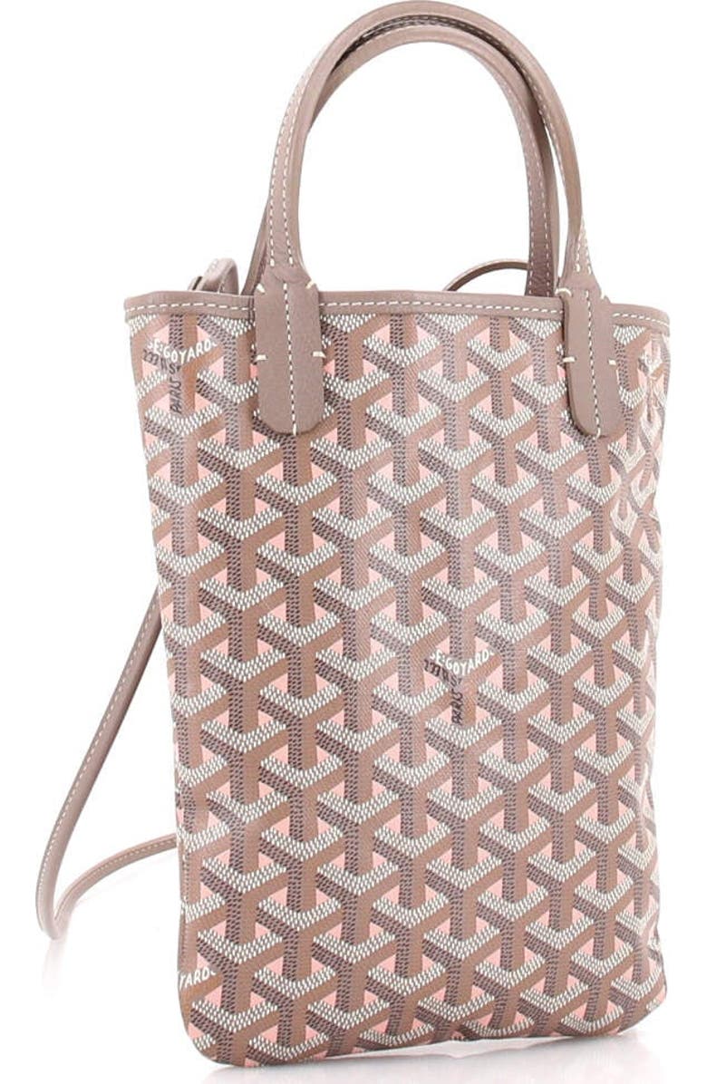 Pre-Owned Goyard Poitiers Tote Claire Voie Coated Canvas Mini, Alternate, color, Pink