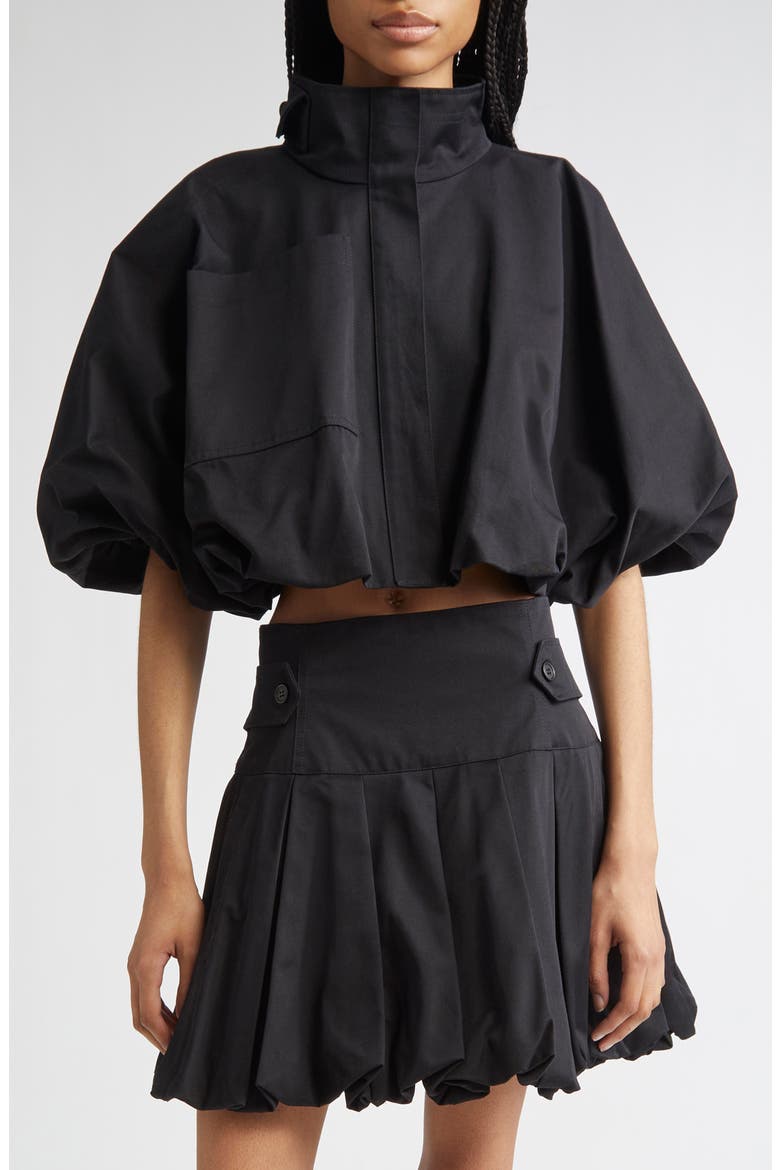 Tiny Bomber Jacket, Main, color, BLACK