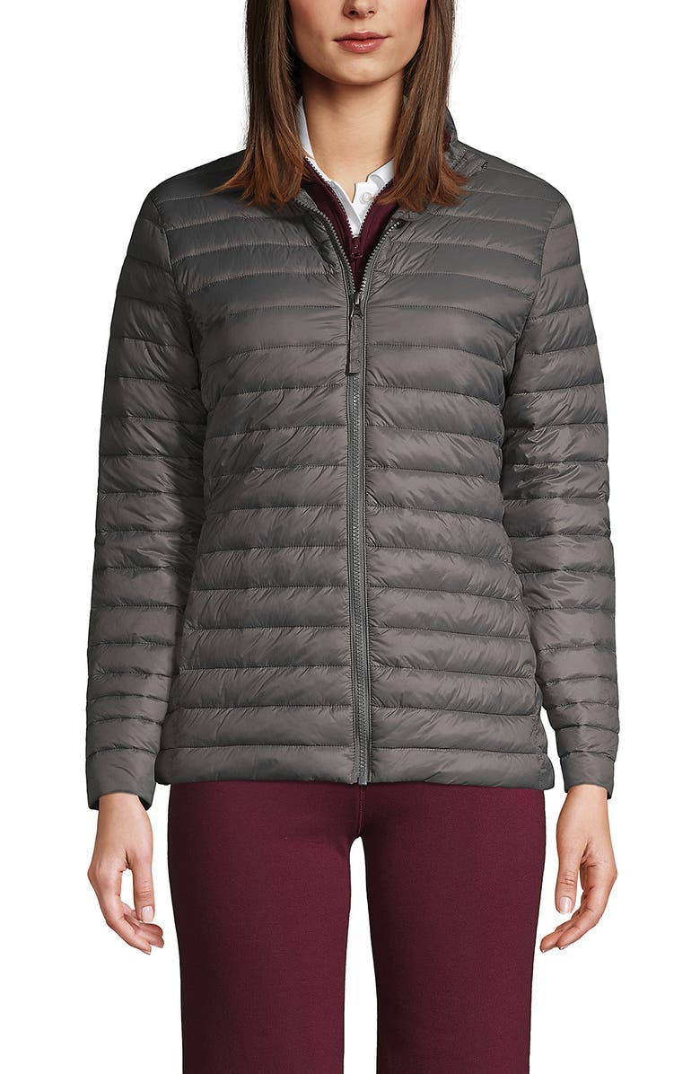 Lands' End School Uniform ' ThermoPlume Jacket, Main, color, Arctic Gray