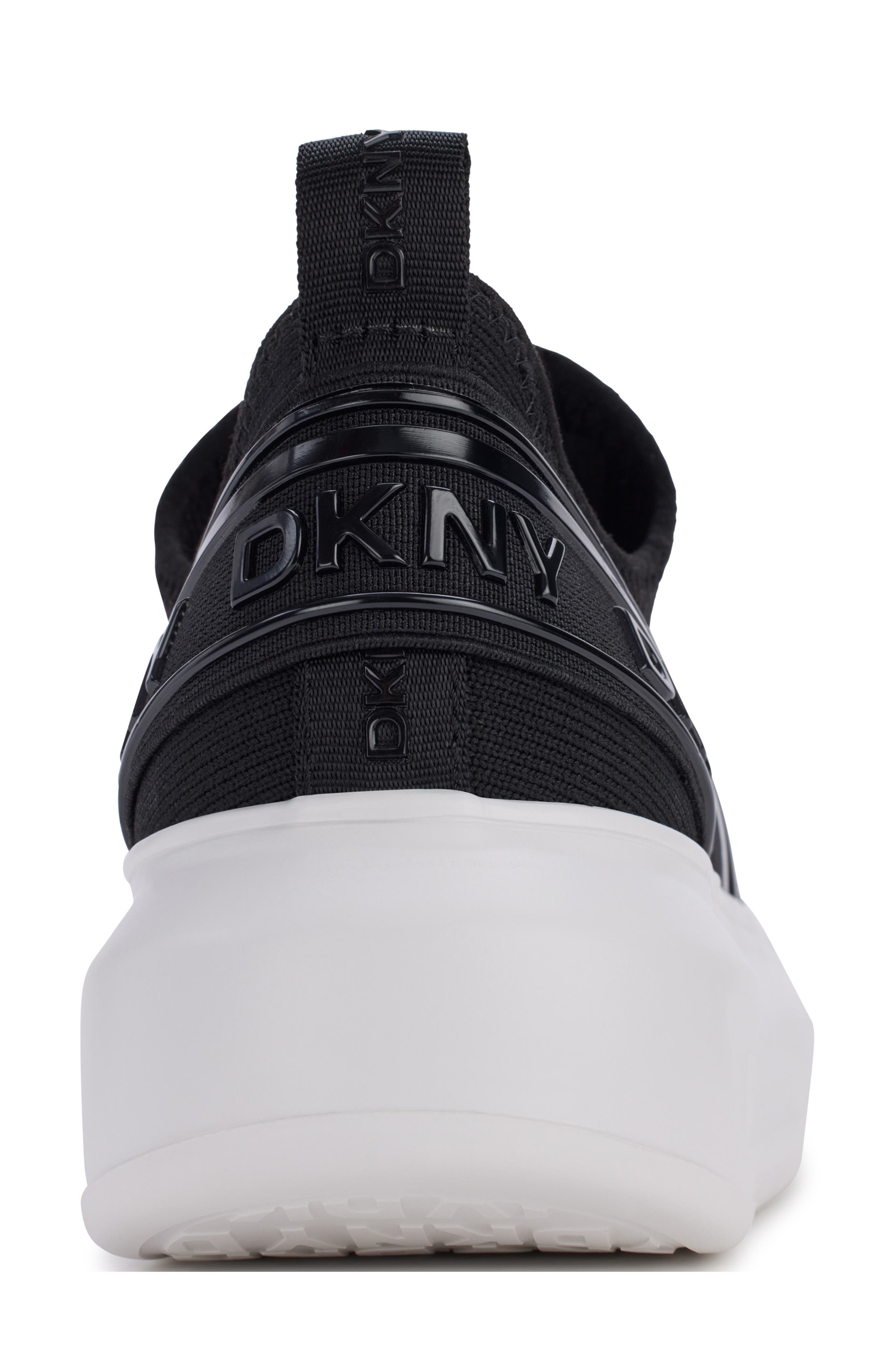 DKNY Jonas Knit Platform Sneaker, Alternate, color, Black