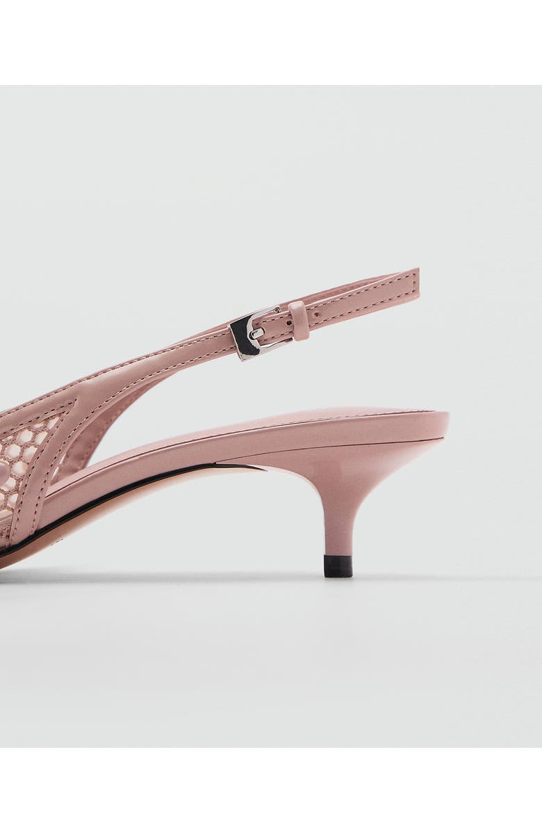 MANGO Slingback Pointed Toe Kitten Heel Pump, Alternate, color,