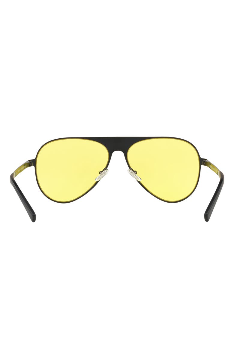 Versace 59mm Pilot Aviator Sunglasses, Alternate, color, Black/ Yellow