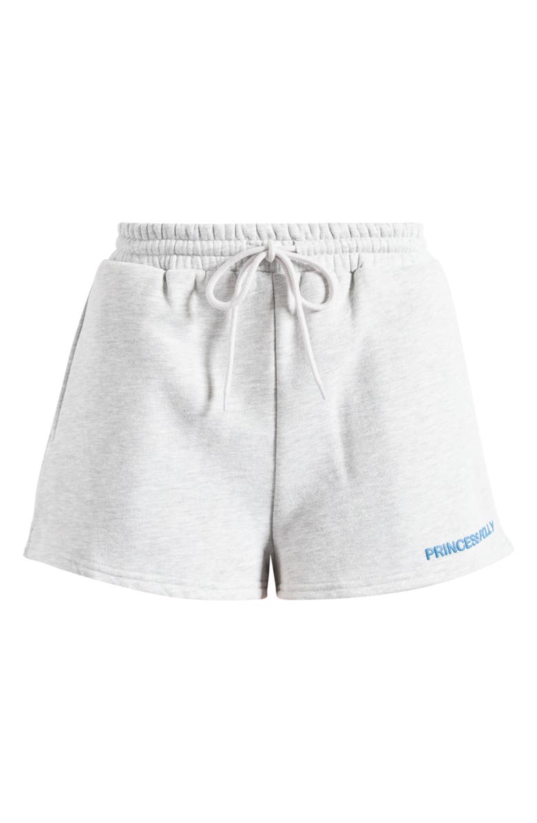 Princess Polly Cotton Blend Drawstring Sweat Shorts, Main, color, Grey